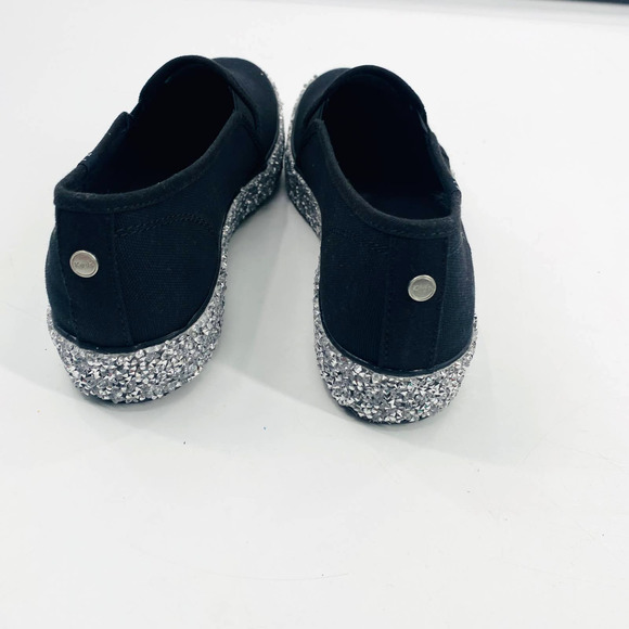 Keds Women's Black Slip-On Shoes with Silver Glitter Sole - Picture 6 of 10